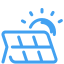 icons8 solar panel blue